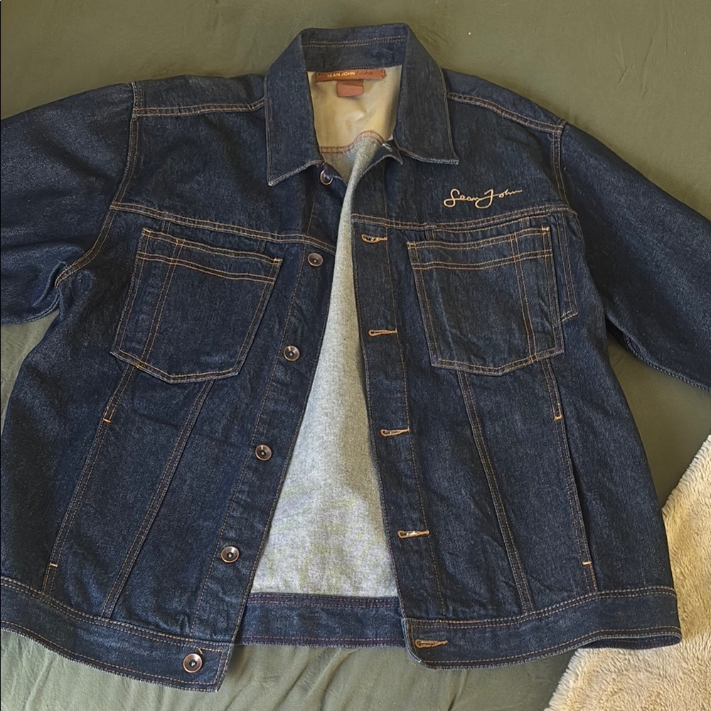 Sean John Blue Lightweight Shirt Jacket Classic Style